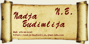 Nadja Budimlija vizit kartica